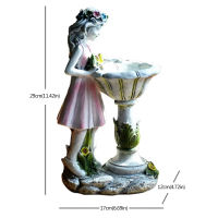 Flower Fairy Solar Light Garden Outdoor Angel Statue Landscape Lamp Resin Figurine Ornament for Courtyard Lawn Woodland Decor