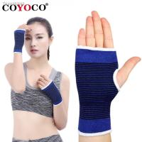 ♀♟► 1 Pcs Wristband Palm Support Knit Warming Blue Wrist Protector COYOCO Brand Professional Sports Arthritis Gloves Brace