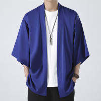 Xiu1Kimono ญี่ปุ่นเครื่องแต่งกายผู้ชายเสื้อสไตล์ฮาราจูกุท็อปส์ญี่ปุ่น Haori คาร์ดิแกนจีนดั้งเดิมแจ็คเก็ตหลวมเสื้อยูกาตะ Coatsc12-58