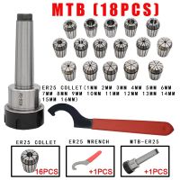 ER25 Spring Clamps 9PCS MTA / MT4 MT3 MT2 ER25 M12 1PCS ER25 ประแจ 1PCS Collet Chuck Morse Holder Cone สําหรับ CNC Milling Lathe เครื่องมือ