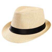 Panama Hat Summer Sun Hats for Women Man Beach Straw Hat for Men UV Protection Cap Jazz Hat Cowboy Fedora Hat Gangster Cap