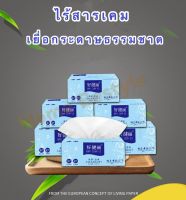 ทิชชู่ (6ห่อ ) กระดาษทิชชู่ กระดาษบริสุทธิ์ เช็ดสะอาด กระดาษเช็ดหน้า กระดาษเช็ดมือ เนื้อเนียน นุ่ม ละเอียด หนา 4 ชั้น 260 แผ่น