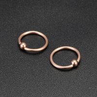 Stainless Steel Hoop Earrings Clip Ball Nose Rings Simple Septum Rings Nostril Piercings Uni Round Earrings