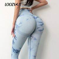 【CW】 9 Colors Tie Dye Seamless Leggings Push Up Mallas Pants Elastic Butt Lifting Leggins