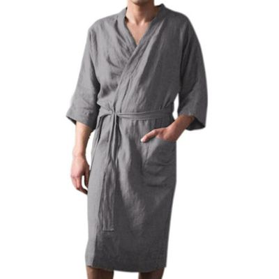 ชุดคลุมอาบน้ำผู้ชาย,ใหม่2023กระเป่าชุดนอนแฟชั่นมุสลิมแขนยาวชุดนอนสามส่วนพร้อมสายคาดเอว3XL ไซส์ใหญ่