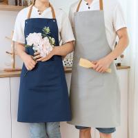 Fashion Household Kitchen Apron Female Waterproof Oil-proof Pinafore For Women Couple Style Cooking Waist Overalls Custom Logo