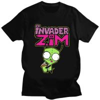 น่ารักการ์ตูน Invader Zim Invader Gir กราฟิก TShirt Zim ภาพ T เสื้อผู้ชายผู้หญิง Retro TEE เสื้อแฟชั่นเสื้อ Streetwear Tops