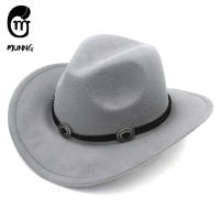 Munng Cute Street Party Young Boys Girls Solid Wool Blend Fedora Western Cowboy Hat Child Wide Brim Cap