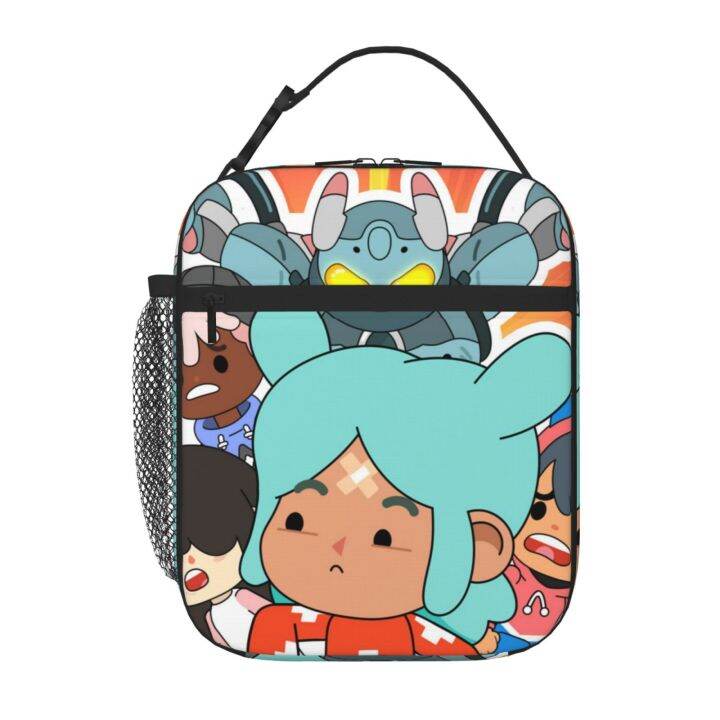 TOCA BOCA Kids lunch bag Portable School Grid Lunch Box Student with