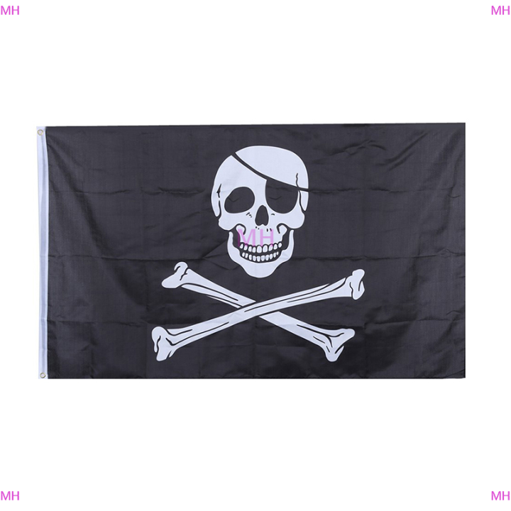 lowest-price-mh-90-150cm-pirate-flags-skull-และ-crossbones-sabes-swords-flags-halloween-decor