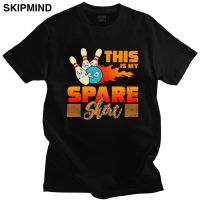 Humor Bowling Tshirt Men Crewneck Short Sleeve Ball Roll T Shirt Retro Bowler Summer Tee 100% Cotton Slim Fit Tops Merch Gift XS-6XL