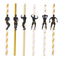 Exotic Dancer Straws Risqué Event Accents Raunchy Party Supplies Naughty Drinking Straws Adult Party Decorations