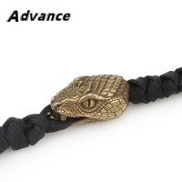 ☁✗ Snake Head Brass Knife Beads Paracord Lanyard Pendant Bead DIY Braided Hand Rope