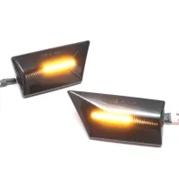 2ชิ้น Led แบบไดนามิกด้านข้างเครื่องหมายเลี้ยวแสงโคมไฟสำหรับ Opel Vectra C Signum 2002-2008