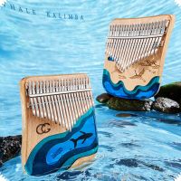 【YF】 Kalimba 17 / 21 Thumb Wood Whale Musical Instrument With Accessories