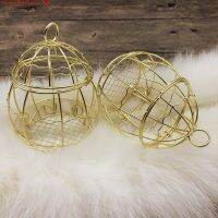 Mini metal gold vintage retro bird cage candy boxes baby shower favor gift box Storage Boxes