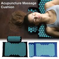 Acupuncture Massage Yoga Mat Massage Mat With Neck Needles On The Head Foot Massager Pad Blacksmith Applicator Relieve Back Pain