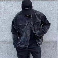 Factory Outlet New Fog Compound Line Essentials Washing Black Denim Jacket Outline Coat High Street Tide Brand Diablo