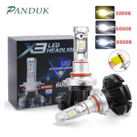 PANUDUK Car Light ZES H4 LED H7 H11 3000K 6000K 8000K HB3 9005 HB4 9006 Car LED Headlights Bulbs 50W 6000LM Headlamp Auto X3