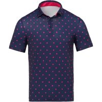 Golf Shirts for Men Polo Shirt for Men Mens Golf Shirt Funny Golf Shirts Skull Golf Crazy Polos Dry Fit Golf Gifts Navy and Pink（free custom name &amp; logo）