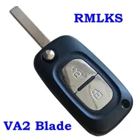 เคส Kunci Remote Mobil กระดุมสำหรับ Renault Fluence Clio/megane/kangoo Modus 2/3ปุ่มเคสพับได้ปลอกหุ้ม Va2ใบมีด