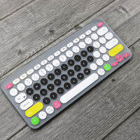 Besegad Laptop Keyboard Silicone Cover Skin Sticker Protector for Logitech K380 Bluetooth Keyboard Film Accessories Keyboard Accessories