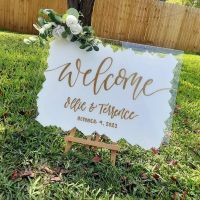 【YF】 Personalized Wedding Sign Brushed Back Garden Entrance Backdrop Decoration Signboard