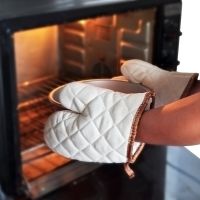 【cw】 Baking Insulation Gloves Anti Scald Patchwork Oven Microwave 【hot】