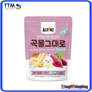 Bánh gạo lứt ăn dặm hữu cơ cho bé vị khoai lang tím Alvins 25g