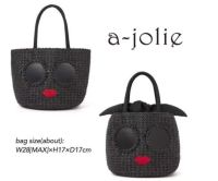 พร้อมส่ง กระเป๋า A-Jolie จากญี่ปุ่น รุ่นสีดำปากแดง (ไม่มีกล่อง)