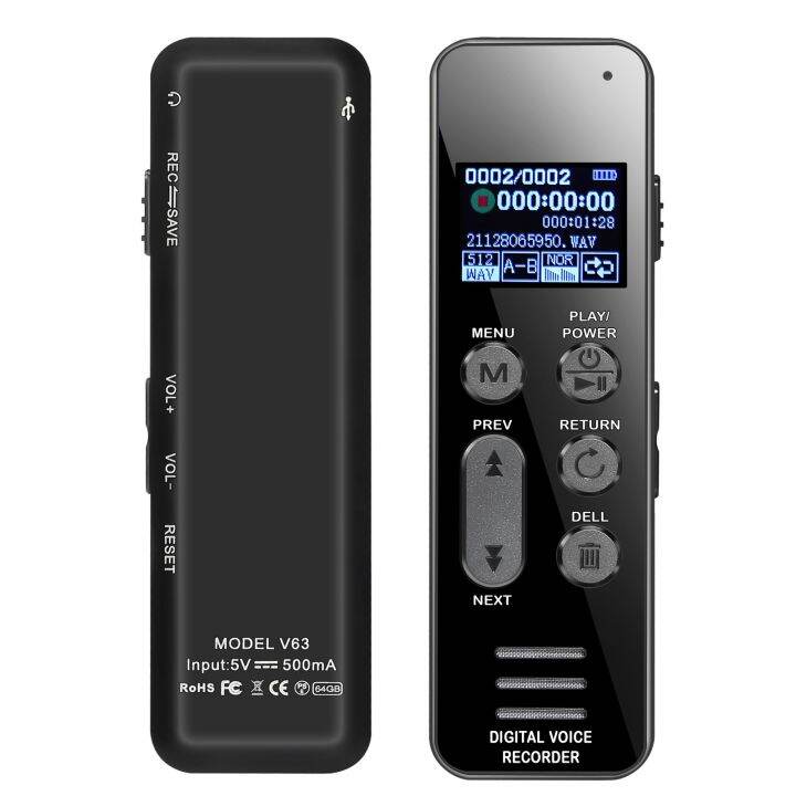 Vandlion V63 Voice Activated Recorder With 1050Mah Large Capacity ...