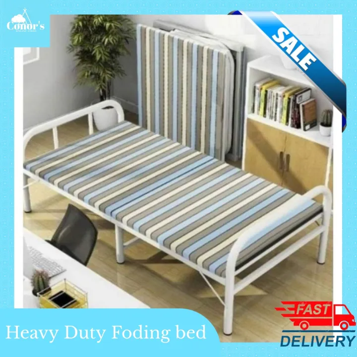 Portable Folding Bed Frame Bedframe, Military Bed Frame Single