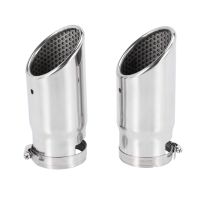 2Pcs for C180 Car Exhaust Muffler Tip Stainless Steel Pipe Chrome Modified Car Rear Tail Throat Liner Accessories