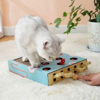NXSDYM กระดานขูดขีดข่วน เกมเกม การออกกำลังกายแบบสบายๆ บดเล็บ การเล่นพักผ่อน ของเล่นแมวของเล่น ของเล่นตีตัวตุ่น ของเล่นกระดาษแข็งที่ลับเล็บแมว ของเล่นล่าสัตว์ อุปกรณ์สำหรับสัตว์เลี้ยง