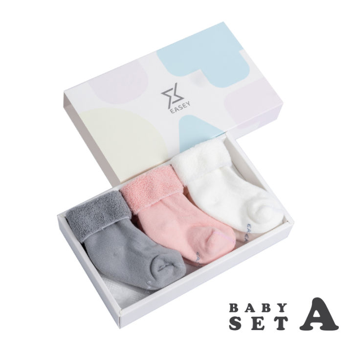 easey-ถุงเท้าเด็กอ่อน-es-baby-socks-gift-box