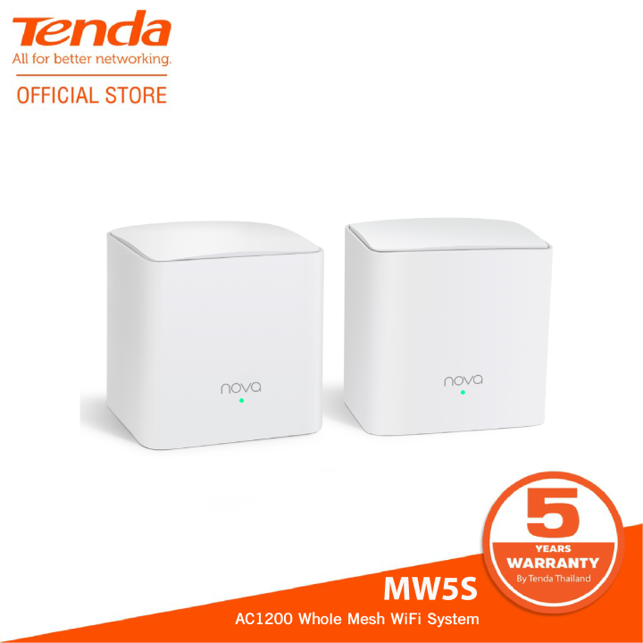 tenda-mw5s-2-pack-gigabyte-port-mesh-ac1200-whole-home-mesh-wifi-system-ประกันศูนย์ไทย-5-ปี