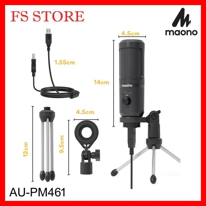 MAONO ORIGINAL MALAYSIA AU-PM461 USB Gaming Microphone | Lazada