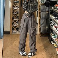 ✜ cityboy Japanese assault pants American style high street functional overalls mens gray straight loose bloomers trendy