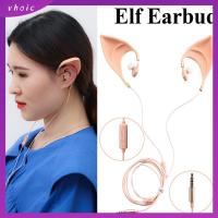 VHOIC 3.5mm ตกแต่งฮาโลวีน สเตอริโอ คอสเพลย์เอลฟ์ หูฟัง Elf Ears นางฟ้า หูฟัง หูฟังชนิดใส่ในหู