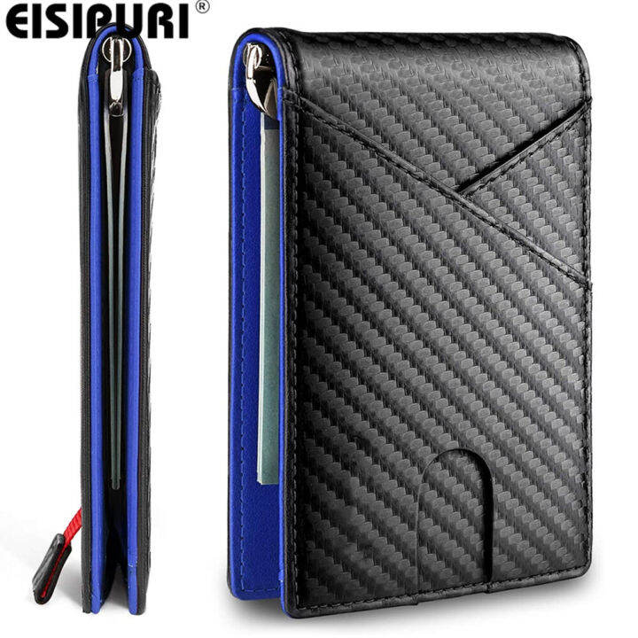 Slim Wallets for Men RFID Money Clip Slim Card Case Front Pocket ID ...