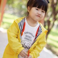 2022 Cute Mid-length Dinosaur Trench Coat Childrens Coat Europe America Stand Collar Uni Long Sleeve Boys Girls Jacket Smk