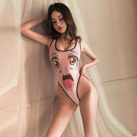 Dead Warehouse Water Pure Desire Big U-Neck Funny Underwear Sexy Bodysuit Set Shame Expression Hot Tank Top 9939 H9UW