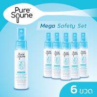 [แพ็ค 6 ขวด] เพียวสปูน Pure Spune สเปรย์ แอลกอฮอล์ พกพา ขวดเรียว 30 ml ฟู้ดเกรด 75% v/v ฆ่าเชื้อโรค ช้อนส้อม ภาชนะ ฉีดมือ โดนอาหารได้ รสไม่ขม