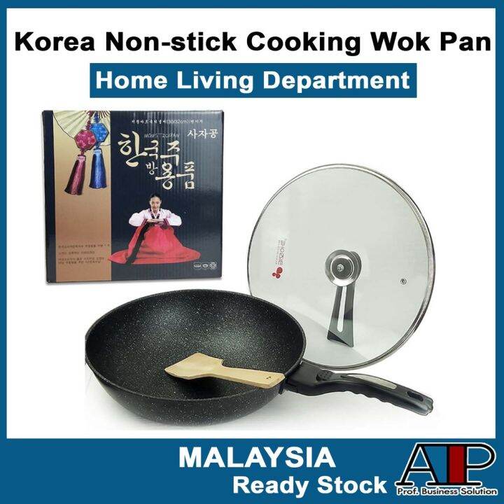 Non Stick Frying Pan Korea Gas Electric Nonstick Cooking Wok Pan 32cm