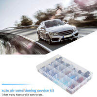 90pcs รถ Auto R134a 77x AC ac ระบบวาล์ว Core DUST caps ชุดชิ้นส่วนตัวนำอากาศรถ AC Service Port caps: