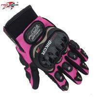 PRO biker knight full finger small size S pink orange black women motorcycle gloves Moto Mujer Luva moto race female Gloves