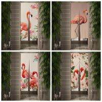 Fashion 2023 Pink Flemish Door Entrance malikhaing kurtina Bird Door Entrance kurtina Kitchen Entrance Partition Interior Decoration