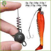 ADYQKU0DH 5g 7g 10g 15g 20g 25g 30g 50g ร้อน เหล็กกล้าคาร์บอนสูง ใหม่ สกรูยึดตะกั่ว Jig Head Sinkers ล่อหนอนอ่อนไพค์ เฟล็กซ์เฮด