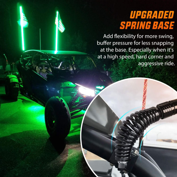 nilight-2pcs-3ft-spiral-rgb-led-whip-light-with-spring-base-chasing-light-rf-remote-control-lighted-antenna-whips-for-can-am-atv-utv-rzr-polaris-dune-buggy-offroad-truck-3ft-2pcs-light-rgb