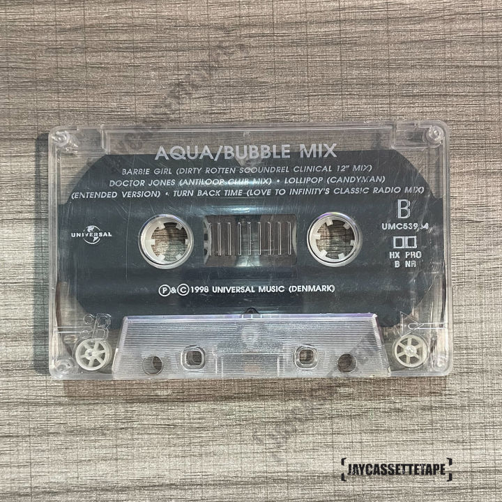 เทปเพลง-เทปคาสเซ็ต-เทปคาสเซ็ท-cassette-tape-เทปเพลงสากล-aqua-bubble-mix-the-ultimate-aquarium-remixes-album